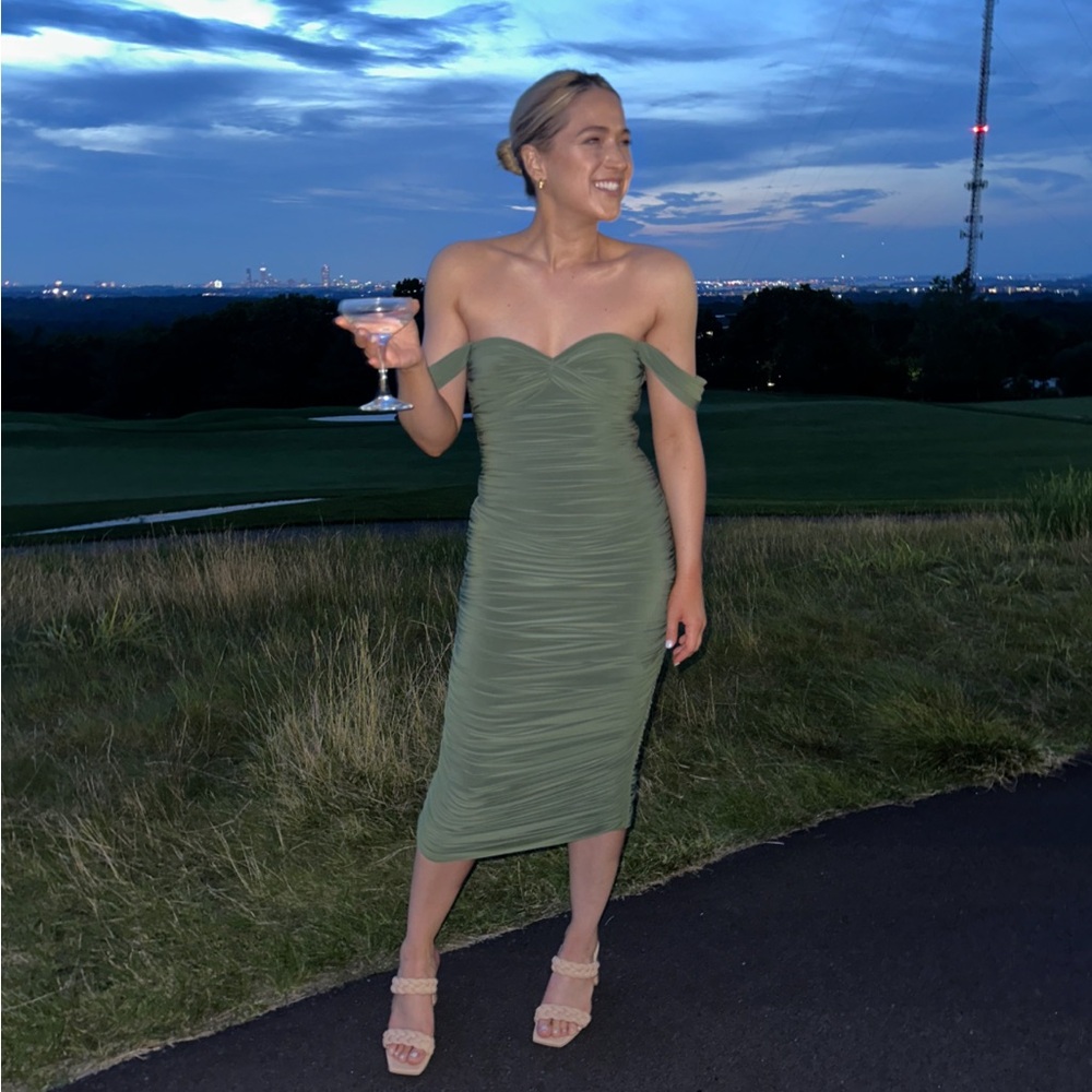 Walter Midi Dress in Celadon